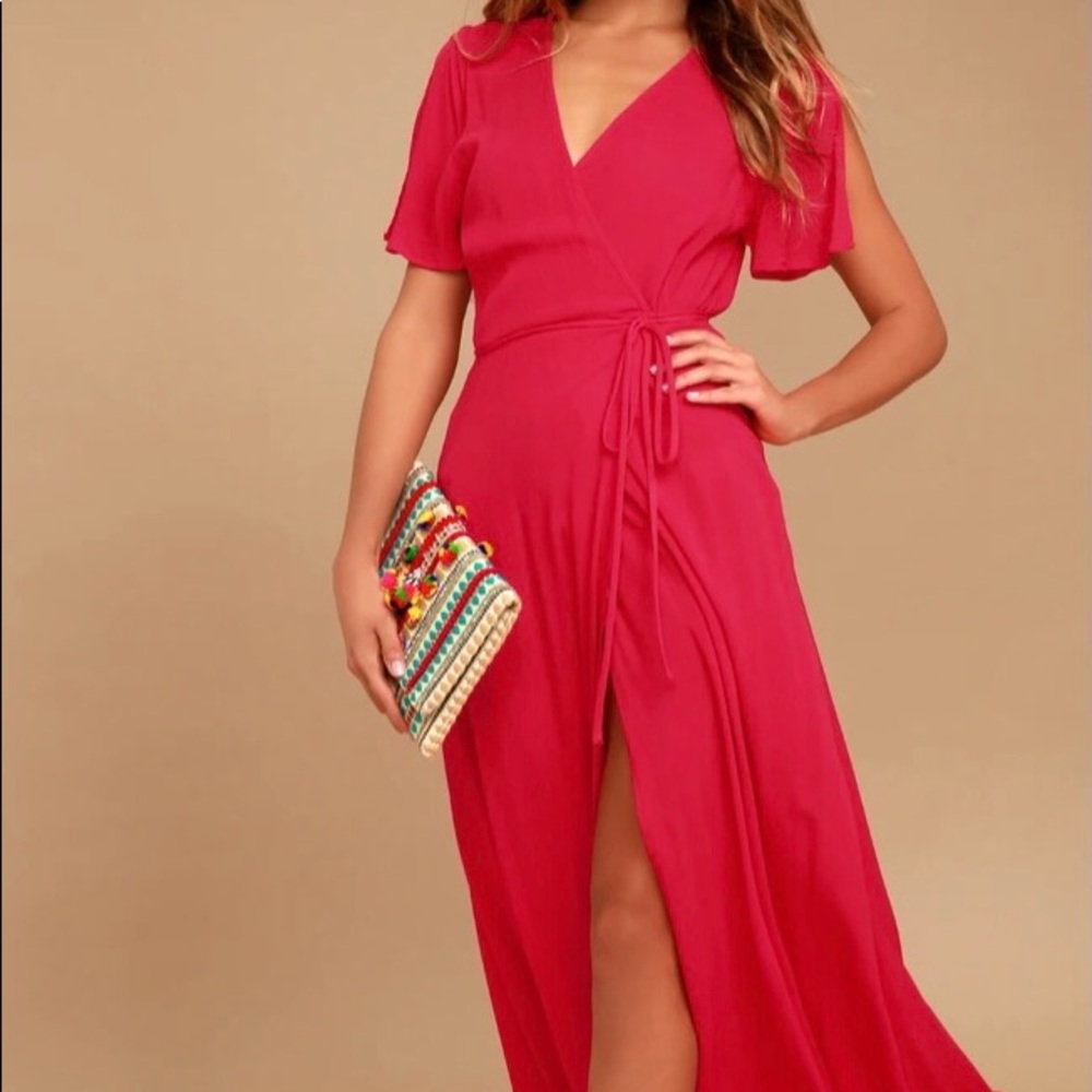 Tie wrap maxi dress